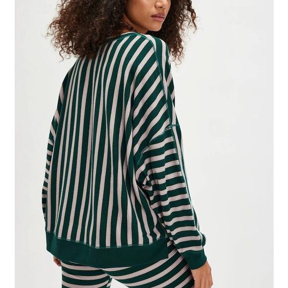 Free People Intimately MEDIUM Make It Happen Pullover Striped NWT - Picture 4 of 4